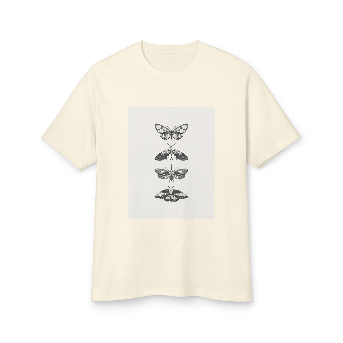 Vintage Butterfly Graphic Tee, Nature Lover Shirt, Unisex Heavyweight Cotton Top, Gift for Bug Enthusiasts, Casual Everyday Wear