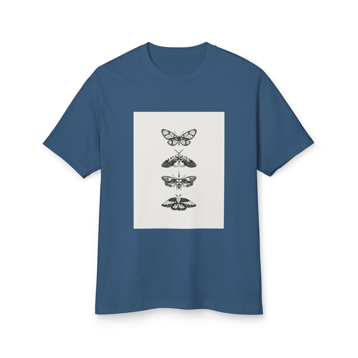 Vintage Butterfly Graphic Tee, Nature Lover Shirt, Unisex Heavyweight Cotton Top, Gift for Bug Enthusiasts, Casual Everyday Wear