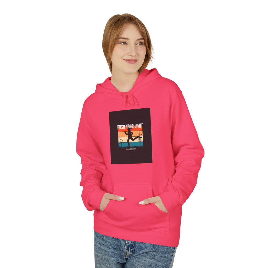 Retro Surfing Hoodie — Vintage Sunset 'High Tide' Graphic