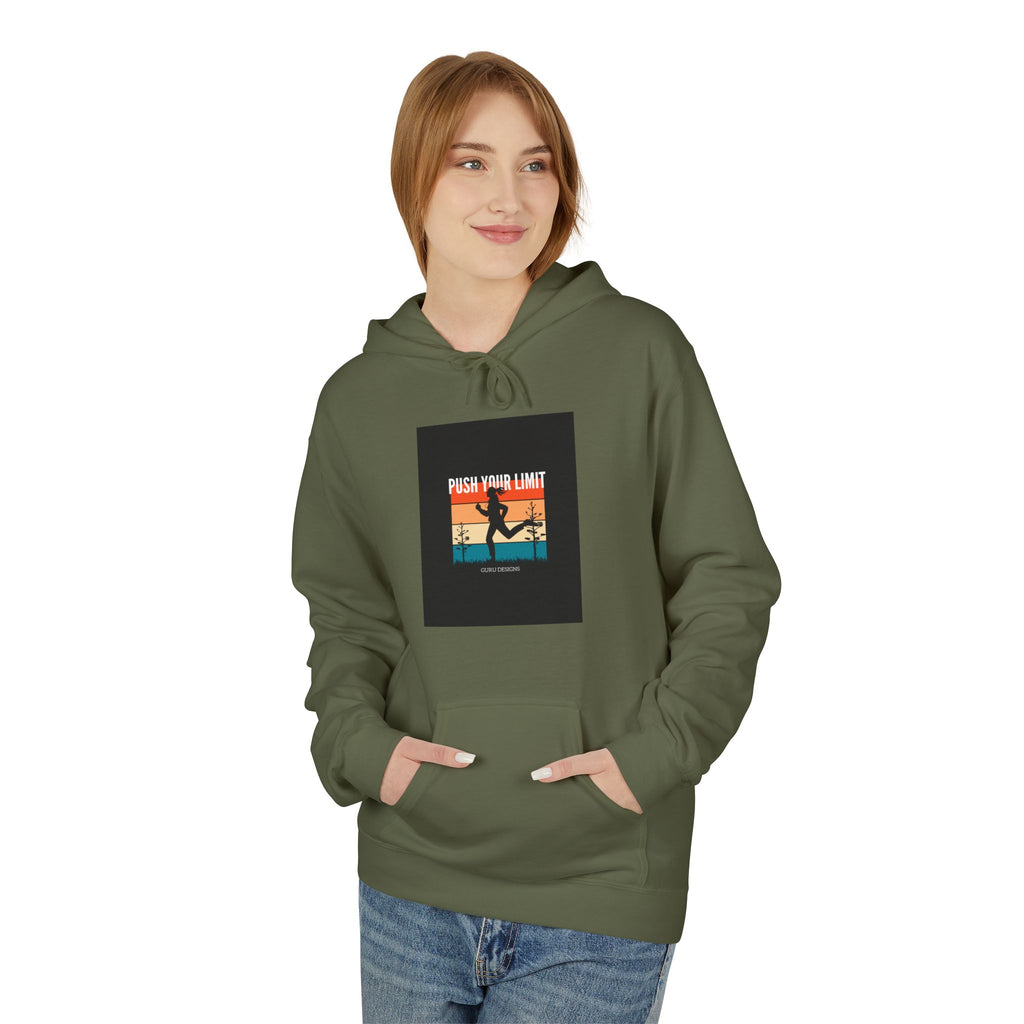 Retro Surfing Hoodie — Vintage Sunset 'High Tide' Graphic
