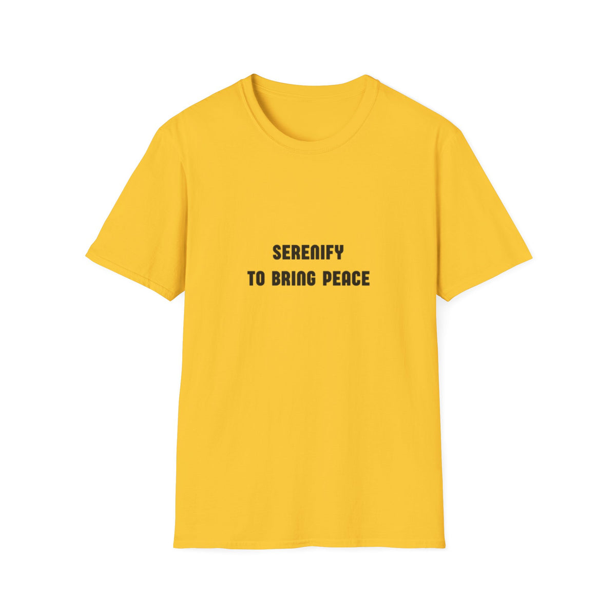 Peaceful Message Unisex Softstyle T-Shirt - 'Serenify to Bring Peace'