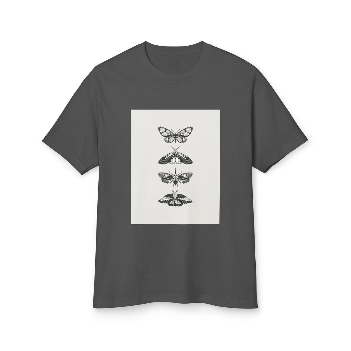Vintage Butterfly Graphic Tee, Nature Lover Shirt, Unisex Heavyweight Cotton Top, Gift for Bug Enthusiasts, Casual Everyday Wear