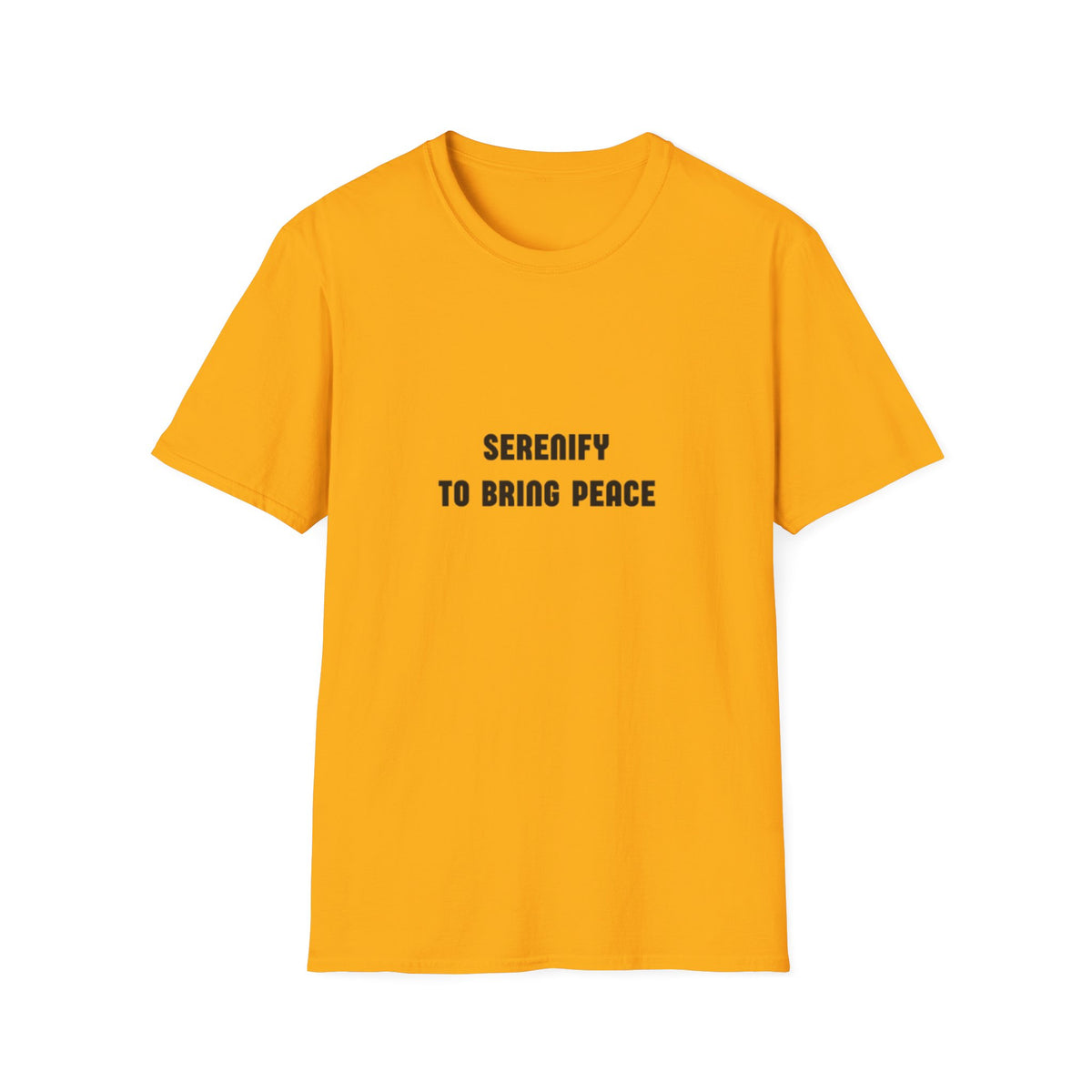 Peaceful Message Unisex Softstyle T-Shirt - 'Serenify to Bring Peace'