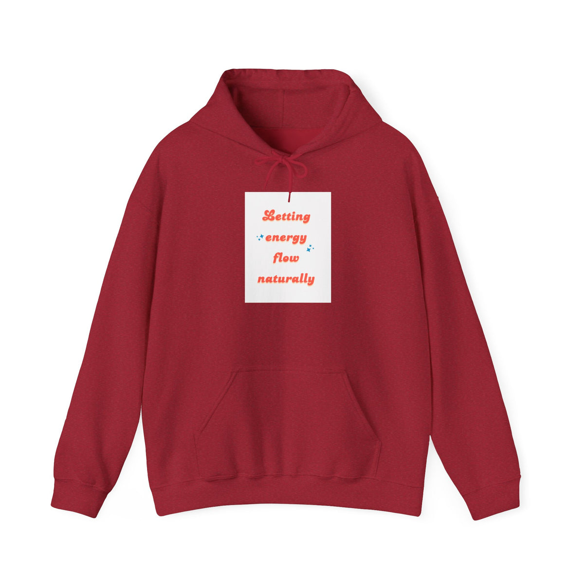 Energy Flow Sweatshirt | Unisex Hooded Sweatshirt with Positive Vibes, Cozy Gift, Meditation Gear, Spiritual Wellness Wear