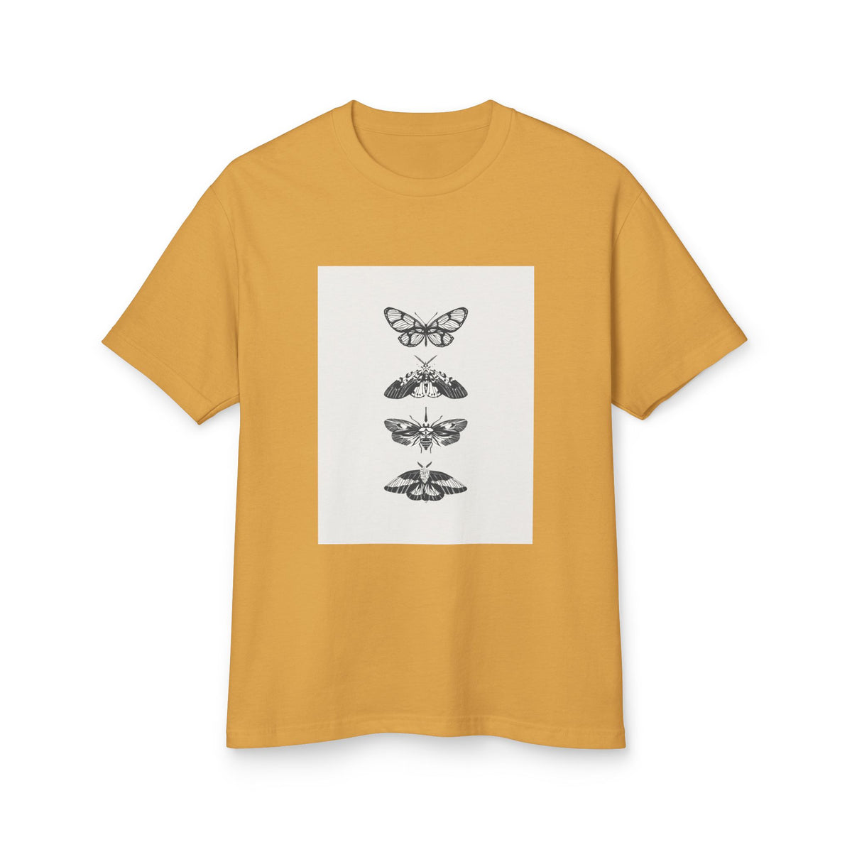 Vintage Butterfly Graphic Tee, Nature Lover Shirt, Unisex Heavyweight Cotton Top, Gift for Bug Enthusiasts, Casual Everyday Wear