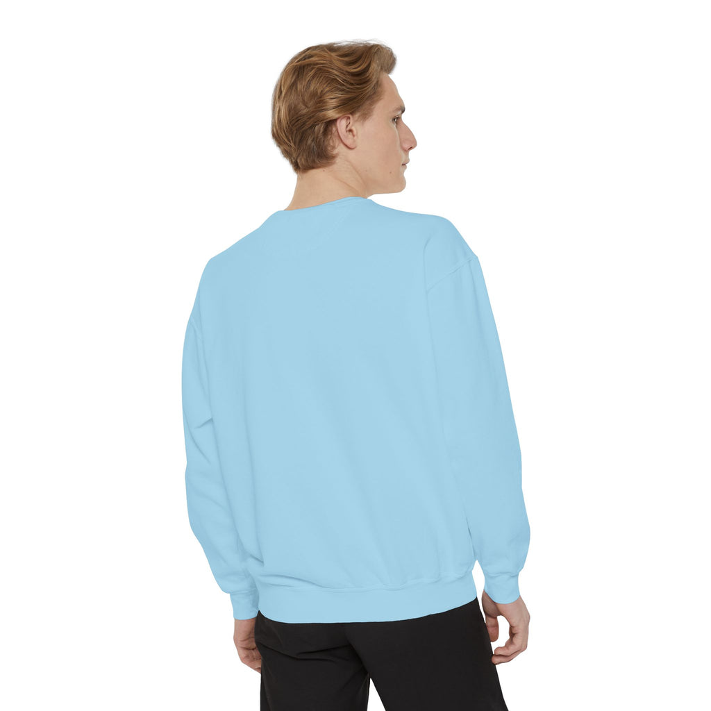 Cozy Unisex Garment-Dyed Sweatshirt with Unique Design, Casual Layering Piece, Perfect Gift for Holidays, Stylish and Comfortable