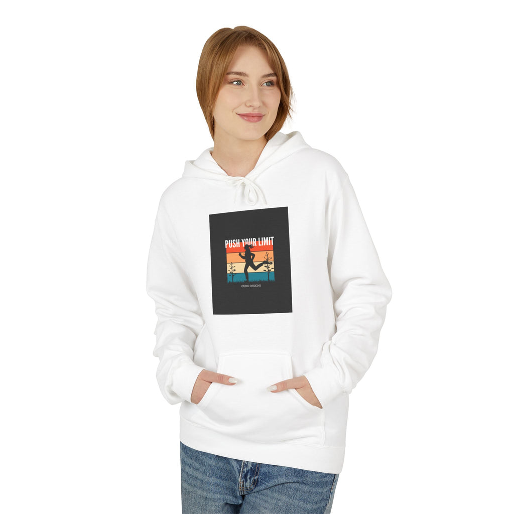 Retro Surfing Hoodie — Vintage Sunset 'High Tide' Graphic