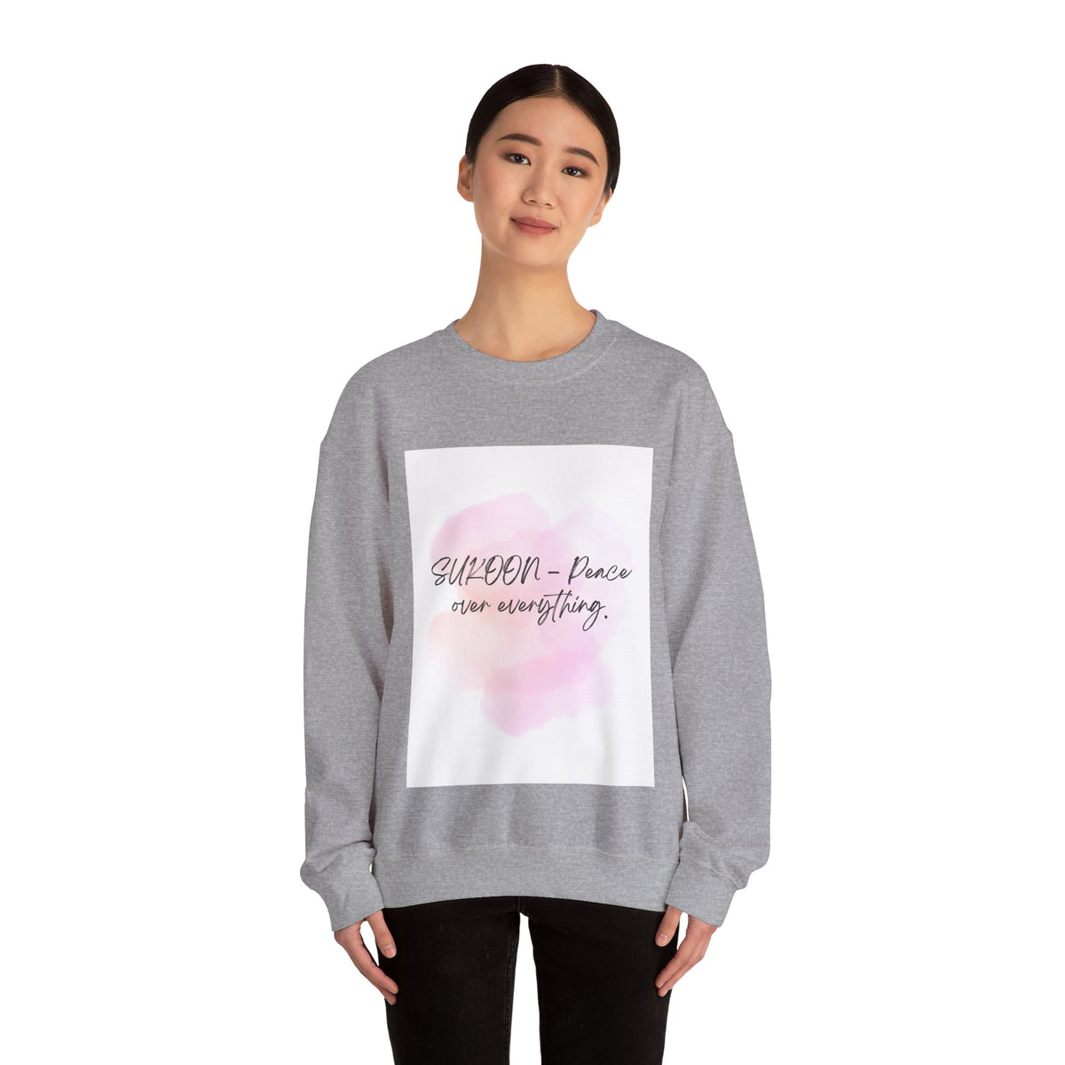 Inspirational Sweatshirt, Cozy Crewneck Sweatshirt for Mindfulness, Motivational Gift for Her, Relaxed Fit, Perfect for All Seasons