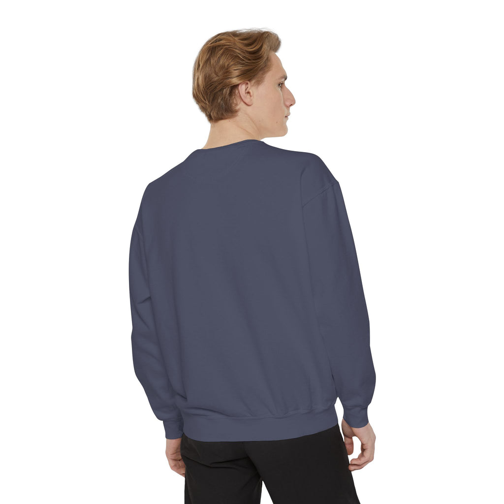 Cozy Unisex Garment-Dyed Sweatshirt with Unique Design, Casual Layering Piece, Perfect Gift for Holidays, Stylish and Comfortable