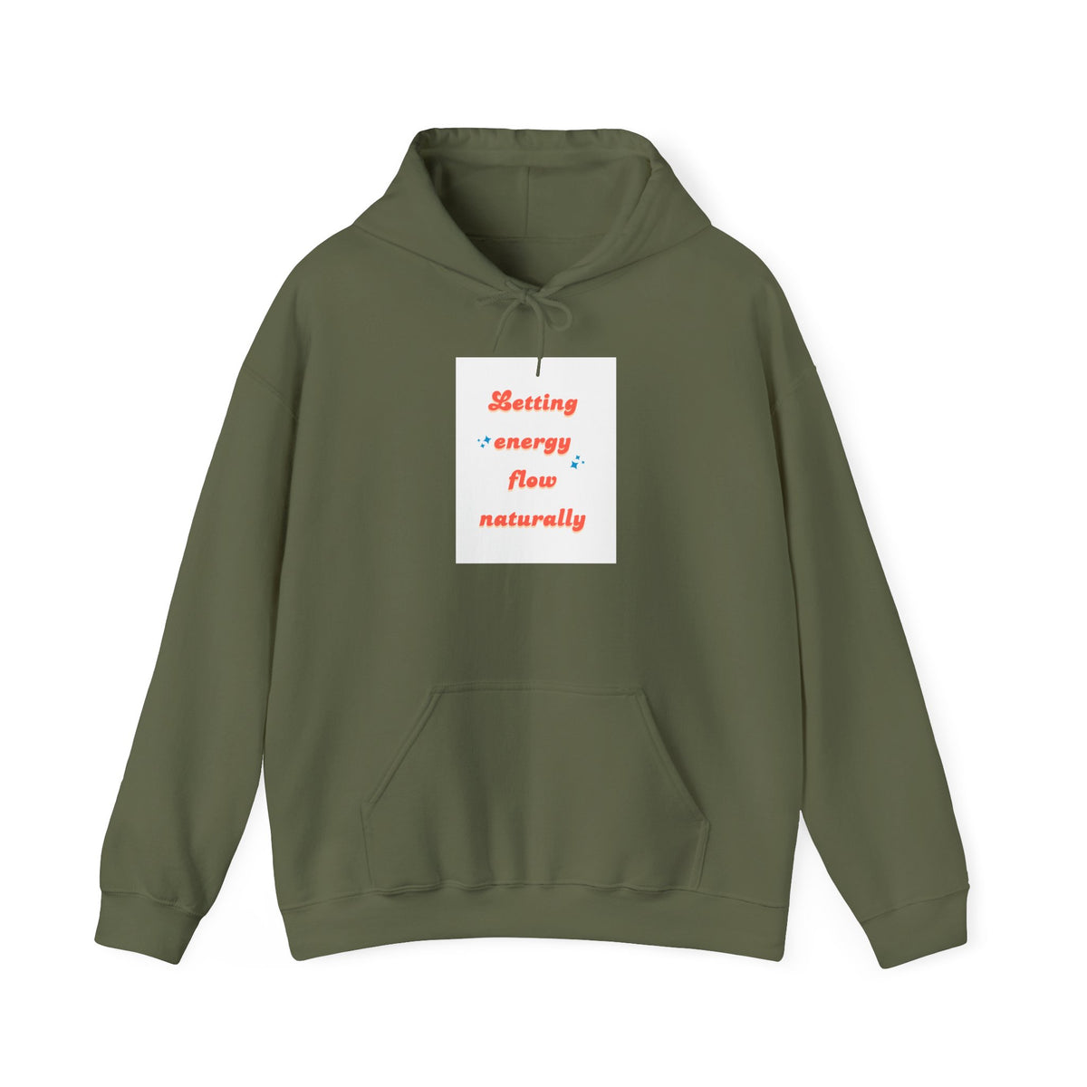 Energy Flow Sweatshirt | Unisex Hooded Sweatshirt with Positive Vibes, Cozy Gift, Meditation Gear, Spiritual Wellness Wear