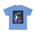 Whimsical Cat Floral Unisex Heavy Cotton Tee - Perfect for Cat Lovers and Nature Enthusiasts