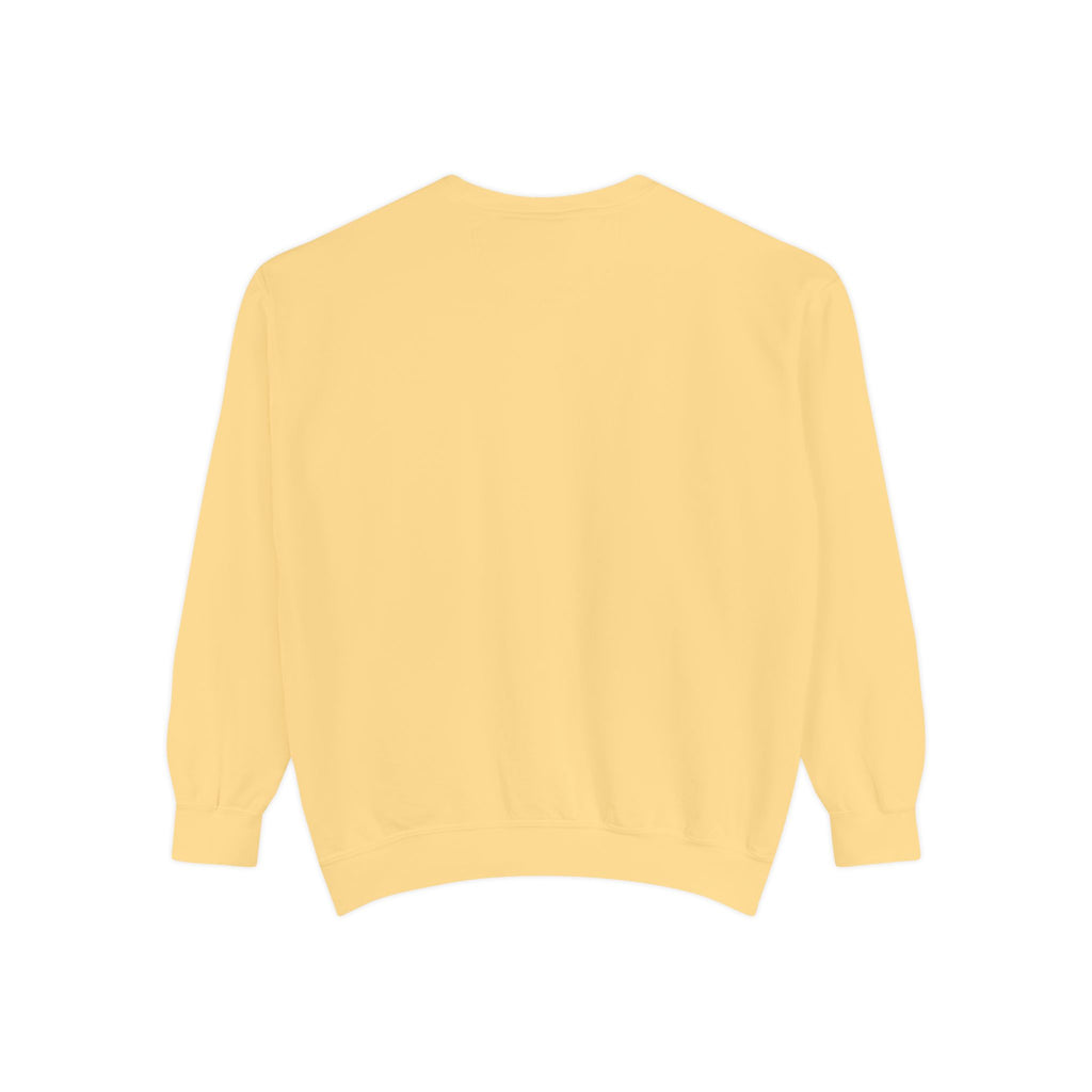 Cozy Unisex Garment-Dyed Sweatshirt with Unique Design, Casual Layering Piece, Perfect Gift for Holidays, Stylish and Comfortable