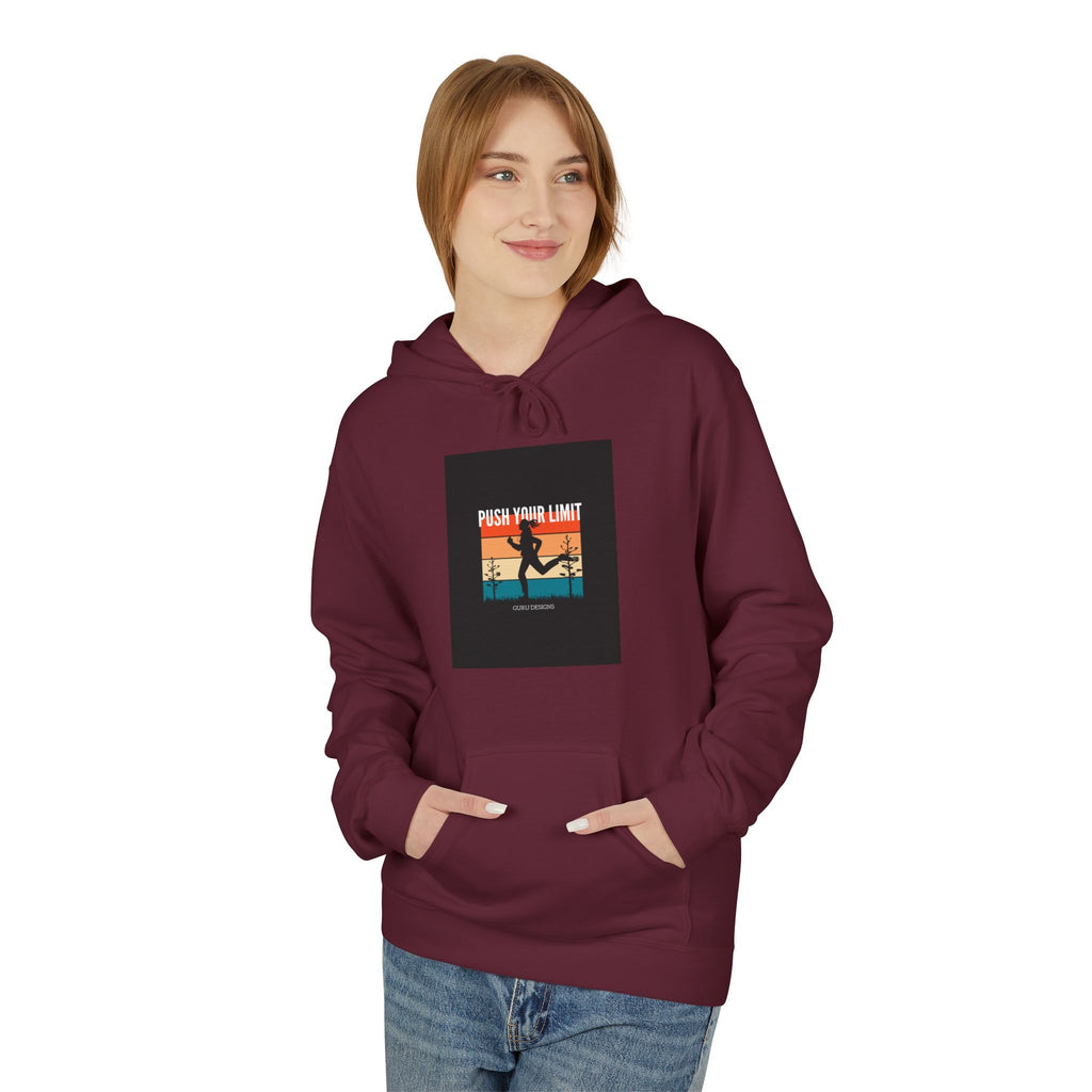 Retro Surfing Hoodie — Vintage Sunset 'High Tide' Graphic