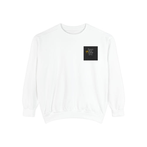 Cozy Unisex Garment-Dyed Sweatshirt with Unique Design, Casual Layering Piece, Perfect Gift for Holidays, Stylish and Comfortable
