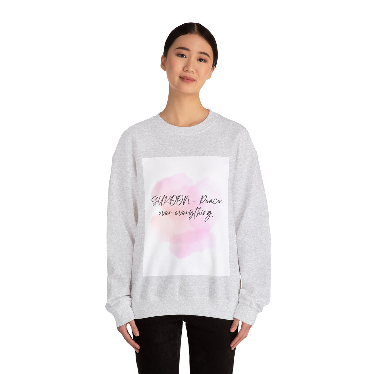 Inspirational Sweatshirt, Cozy Crewneck Sweatshirt for Mindfulness, Motivational Gift for Her, Relaxed Fit, Perfect for All Seasons
