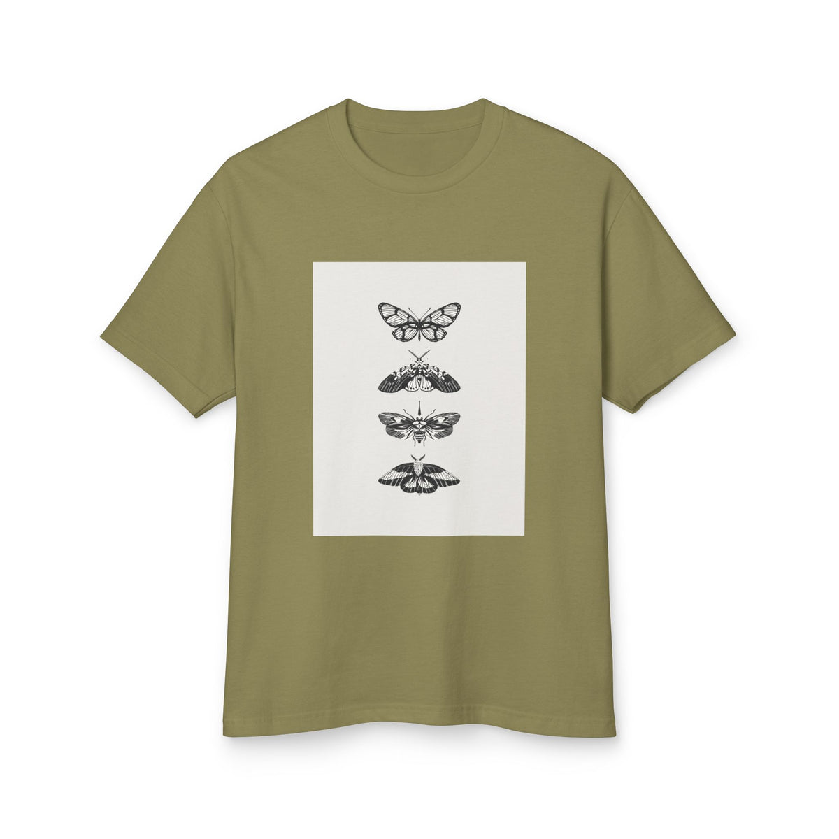 Vintage Butterfly Graphic Tee, Nature Lover Shirt, Unisex Heavyweight Cotton Top, Gift for Bug Enthusiasts, Casual Everyday Wear