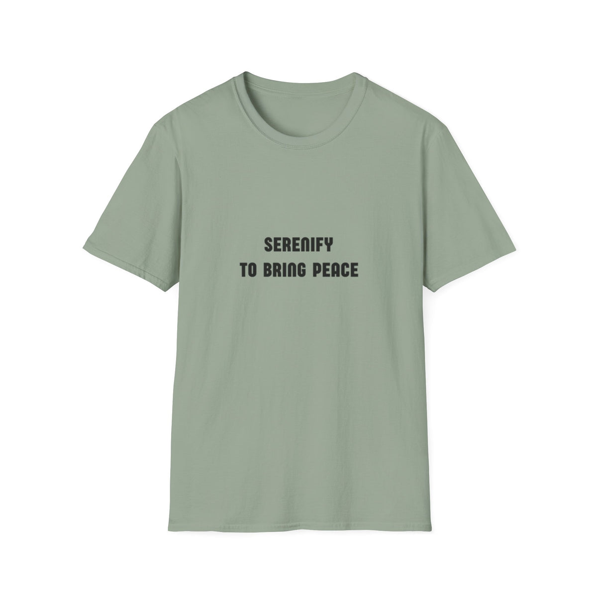 Peaceful Message Unisex Softstyle T-Shirt - 'Serenify to Bring Peace'
