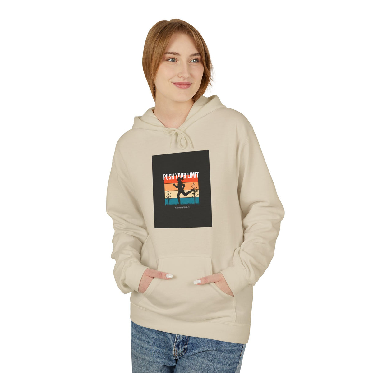 Retro Surfing Hoodie — Vintage Sunset 'High Tide' Graphic