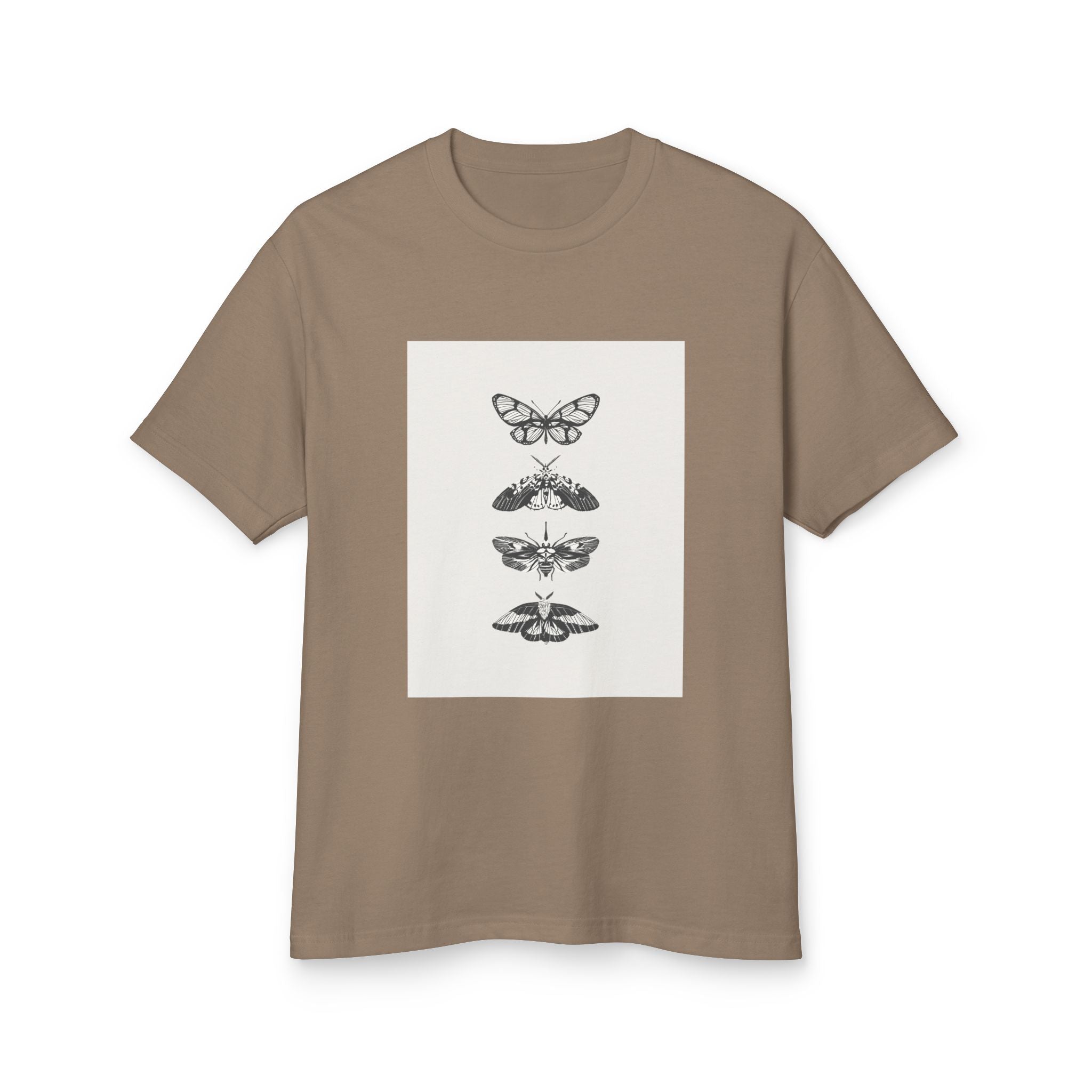 Vintage Butterfly Graphic Tee, Nature Lover Shirt, Unisex Heavyweight Cotton Top, Gift for Bug Enthusiasts, Casual Everyday Wear