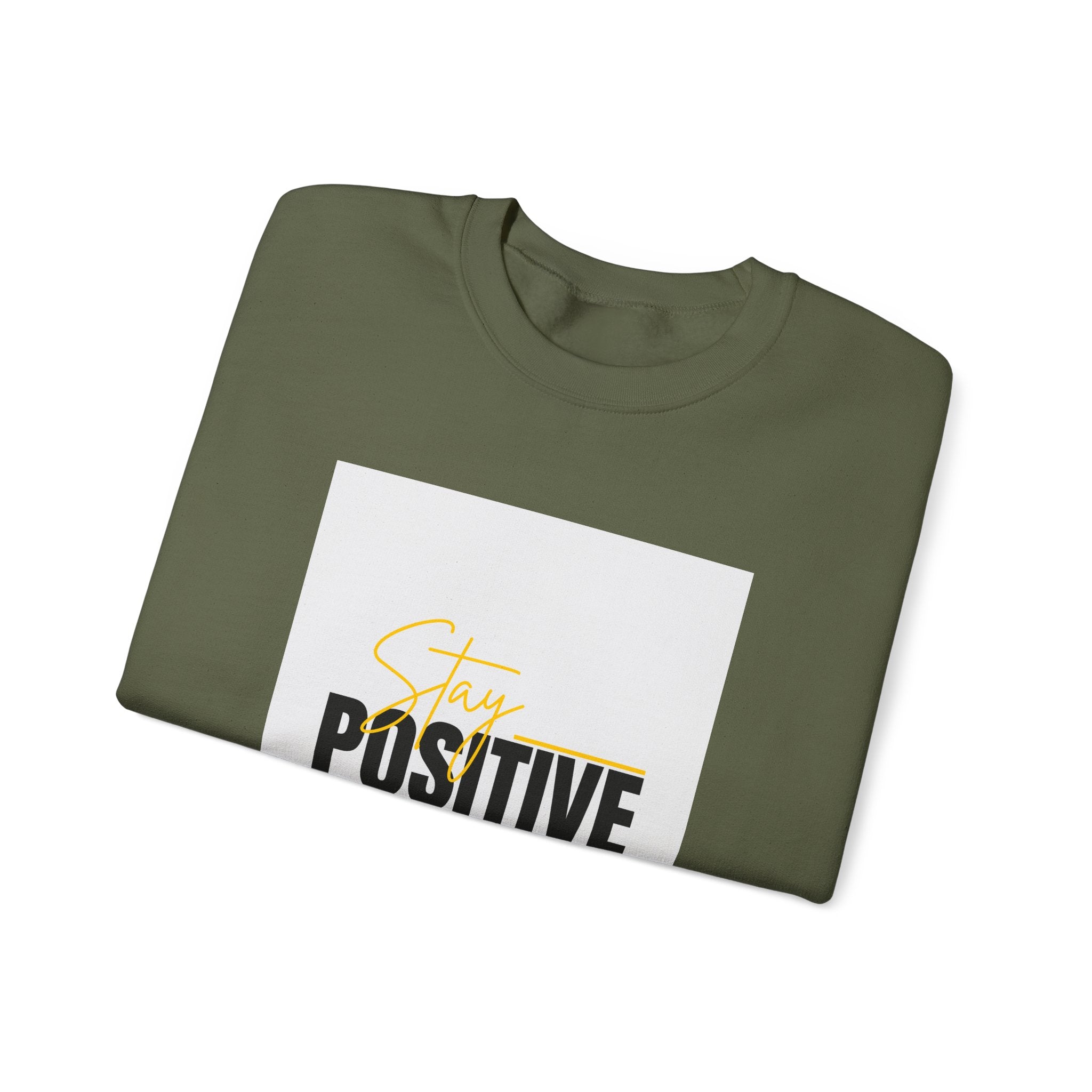 Stay Positive Crewneck Sweatshirt, Motivational Apparel, Comfortable Unisex Fashion, Gift for Friends, Cozy Everyday Wear