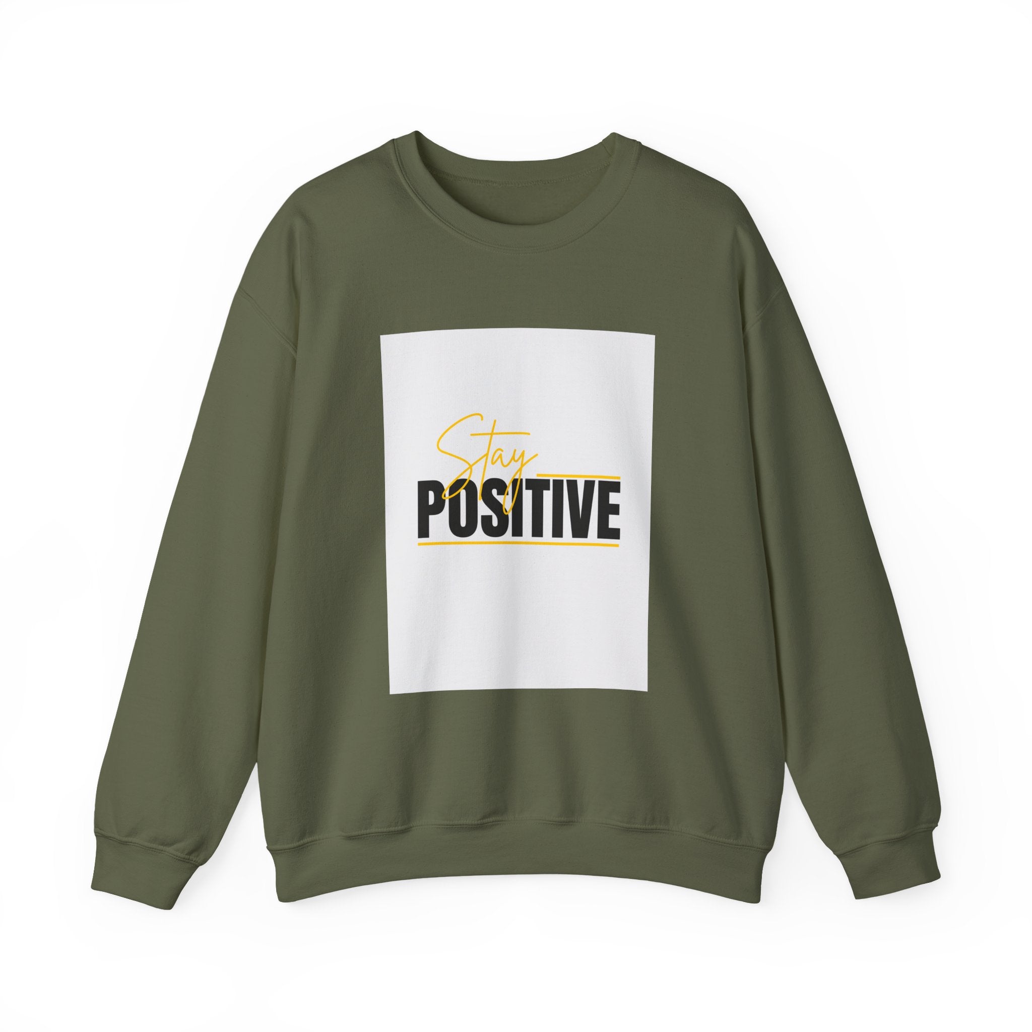 Stay Positive Crewneck Sweatshirt, Motivational Apparel, Comfortable Unisex Fashion, Gift for Friends, Cozy Everyday Wear