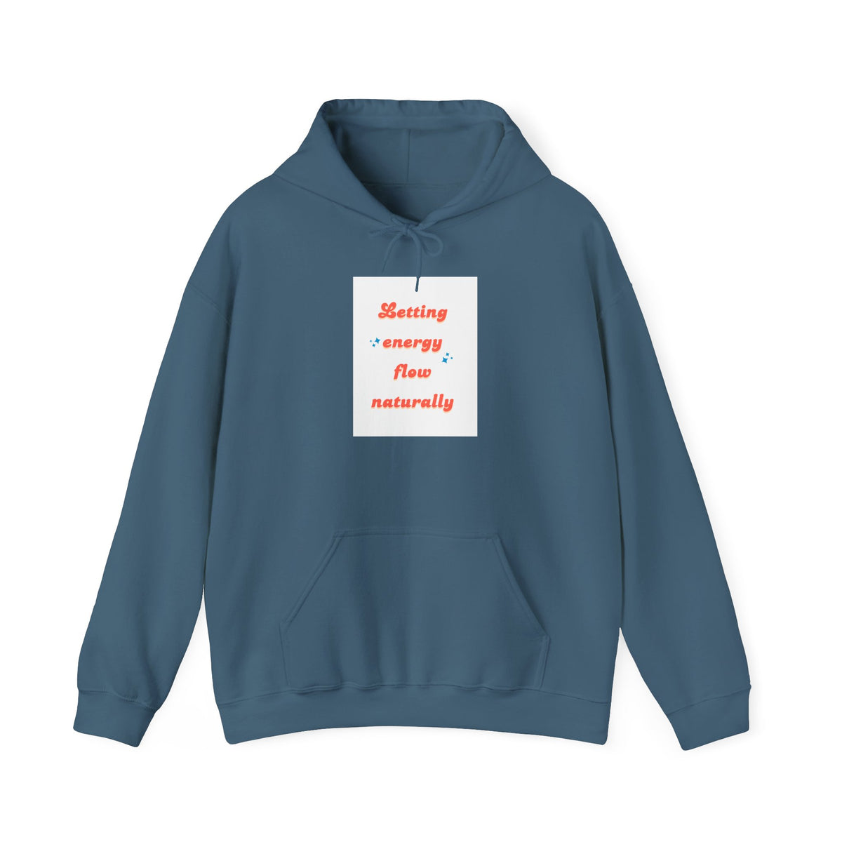 Energy Flow Sweatshirt | Unisex Hooded Sweatshirt with Positive Vibes, Cozy Gift, Meditation Gear, Spiritual Wellness Wear