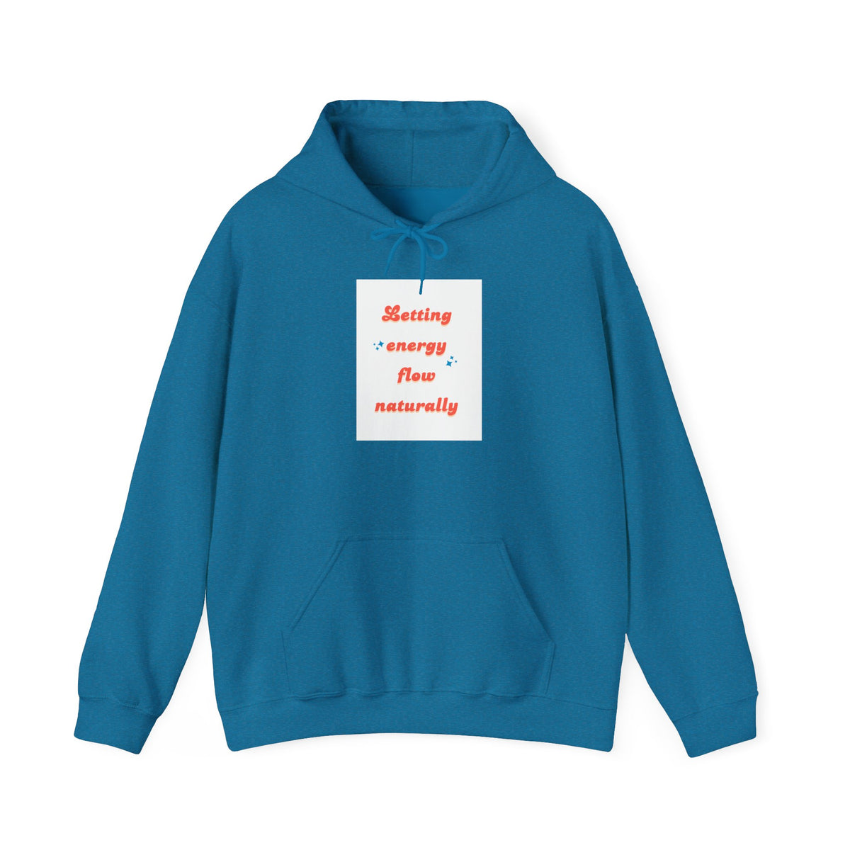 Energy Flow Sweatshirt | Unisex Hooded Sweatshirt with Positive Vibes, Cozy Gift, Meditation Gear, Spiritual Wellness Wear