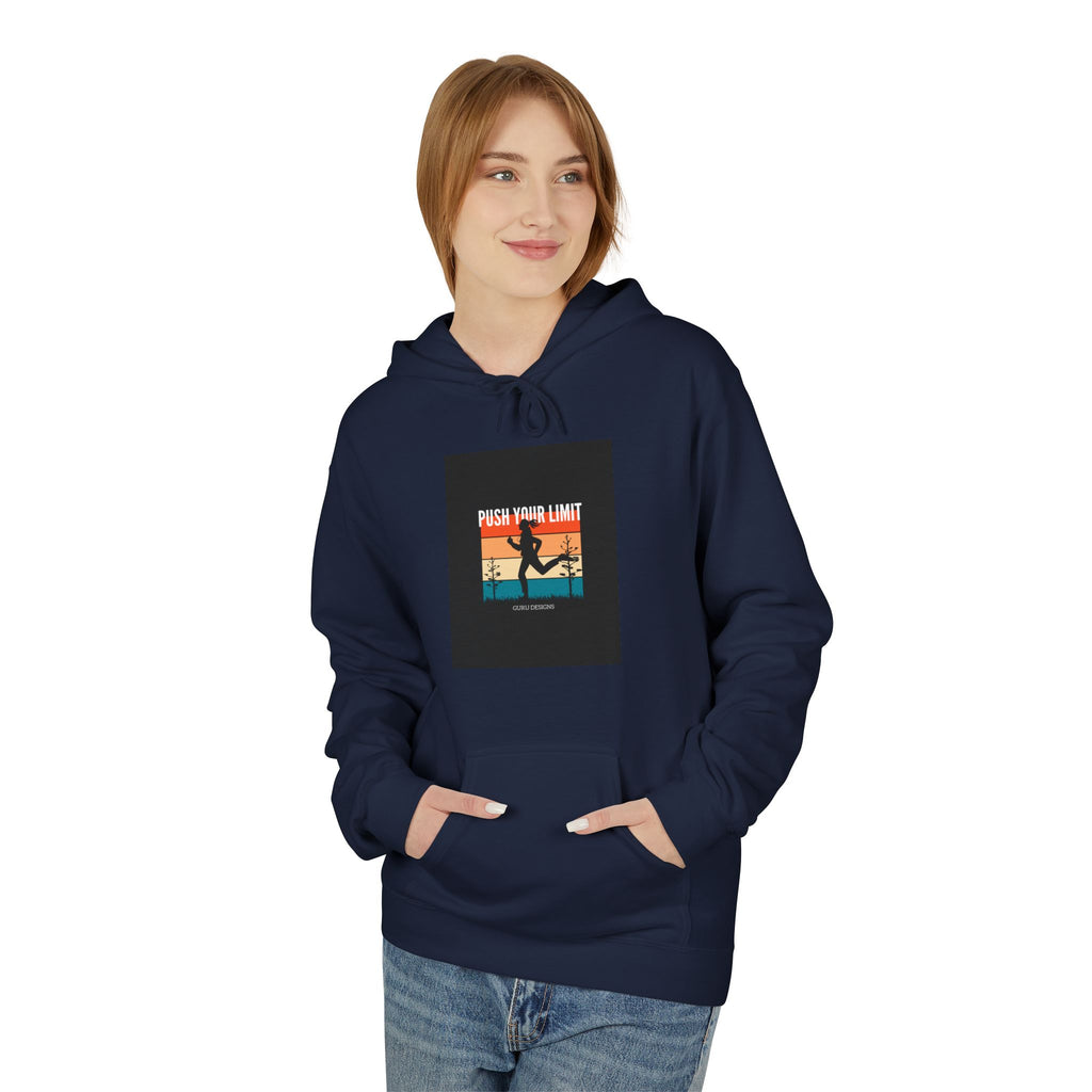 Retro Surfing Hoodie — Vintage Sunset 'High Tide' Graphic